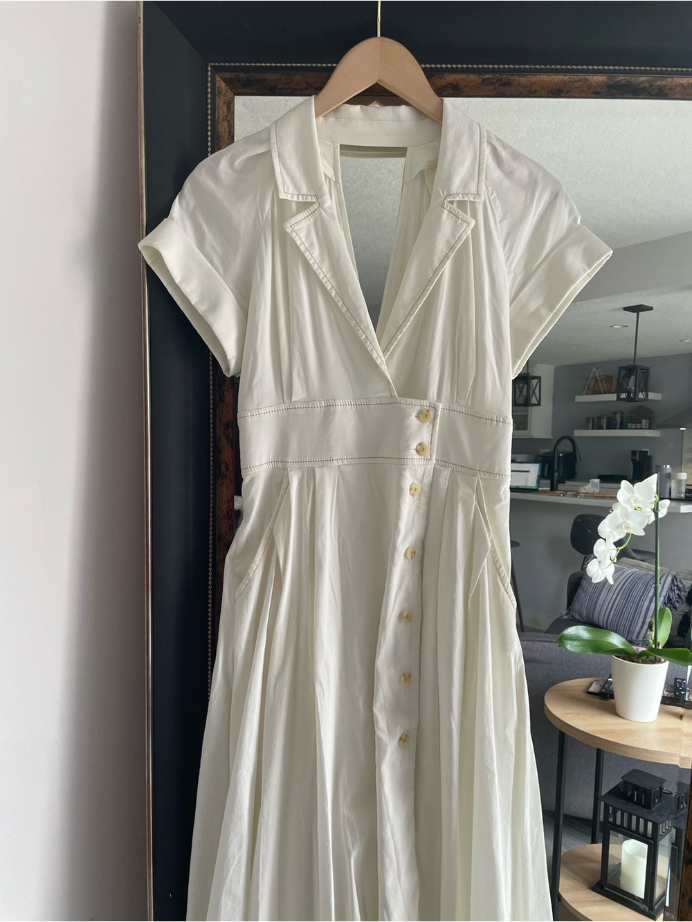 Anthropologie // Maeve Poplin Midi Shirtdress - Picture 5 of 8